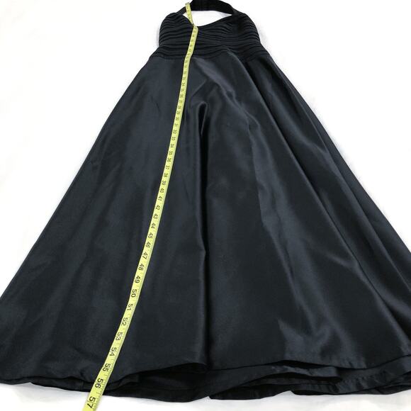 Tadashi Shoji Black Halterneck Long Gown Dress - Picture 8 of 11